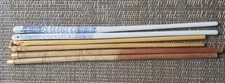 Lot 6 (3 Sets) Vintage 10"Chop Sticks Metal Tips Carved Animals Porcelain