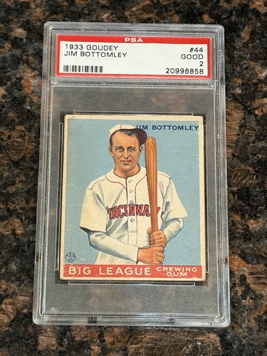 Jim Bottomley #44 1933 Goudey card