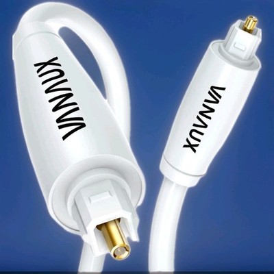 Optical Audio Cable, Digital S/PDIF Toslink Optical Cable Fiber Optic 16.5 ft