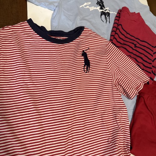 Polo Ralph Lauren Boys Set Of 5 T Shirts Size L 14-16 Lg Pony Spell Out - Picture 3 of 4