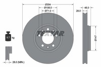 Textar Bremsscheibe Vorne FüR CitroüN Passend FüR Fiat Peugeot Toyota