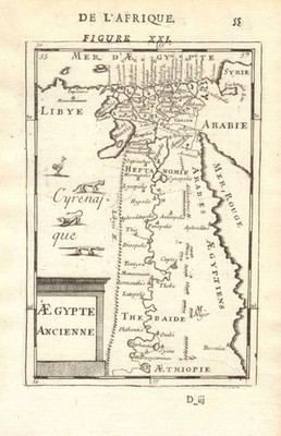 ALTES ÄGYPTEN. Niltal. Show Städte. 'Aegypte Ancienne'. MALLET 1683 Karte