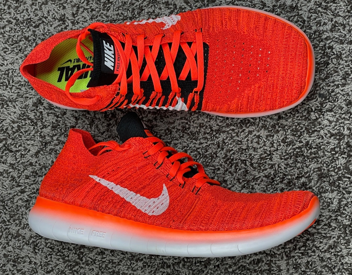 Nike Free RN Flyknit 2016 Red Mens Sz 12us NEW 831069 601 Rare | eBay