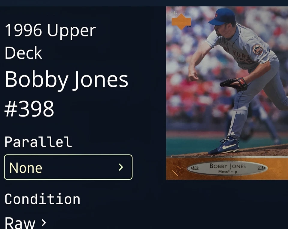 1996 Upper Deck #398 Bobby Jones - Image 2 of 2