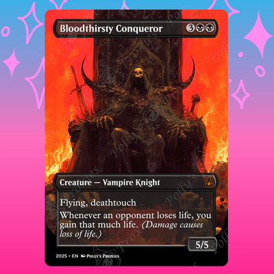 Bloodthirsty Conqueror  PROXY Card with Custom Fantasy Art Design