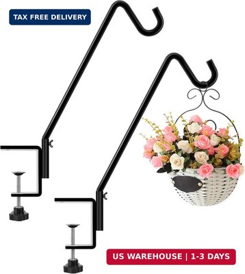 2 Pack 14 Inch Deck Hook, Deck Bird Feeder Hanger, Applicable Deck T