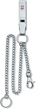 Victorinox Colgador de Cinturón Combinación Cadena Llavero Multi Clip Plateado Negro