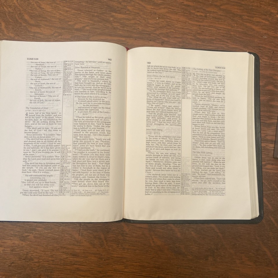 Cambridge Holy Bible NIV Wide Margin Bible French Morocco Leather Black ...