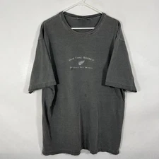 Vintage Detroit Red Wings Old Time Sports Hockey T Shirt Mens XL Gray STAINS