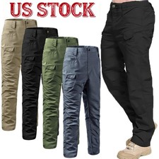 Men's Cargo Pants Tactical Waterproof Work Trousers Outdoor Hiking Combat Pants