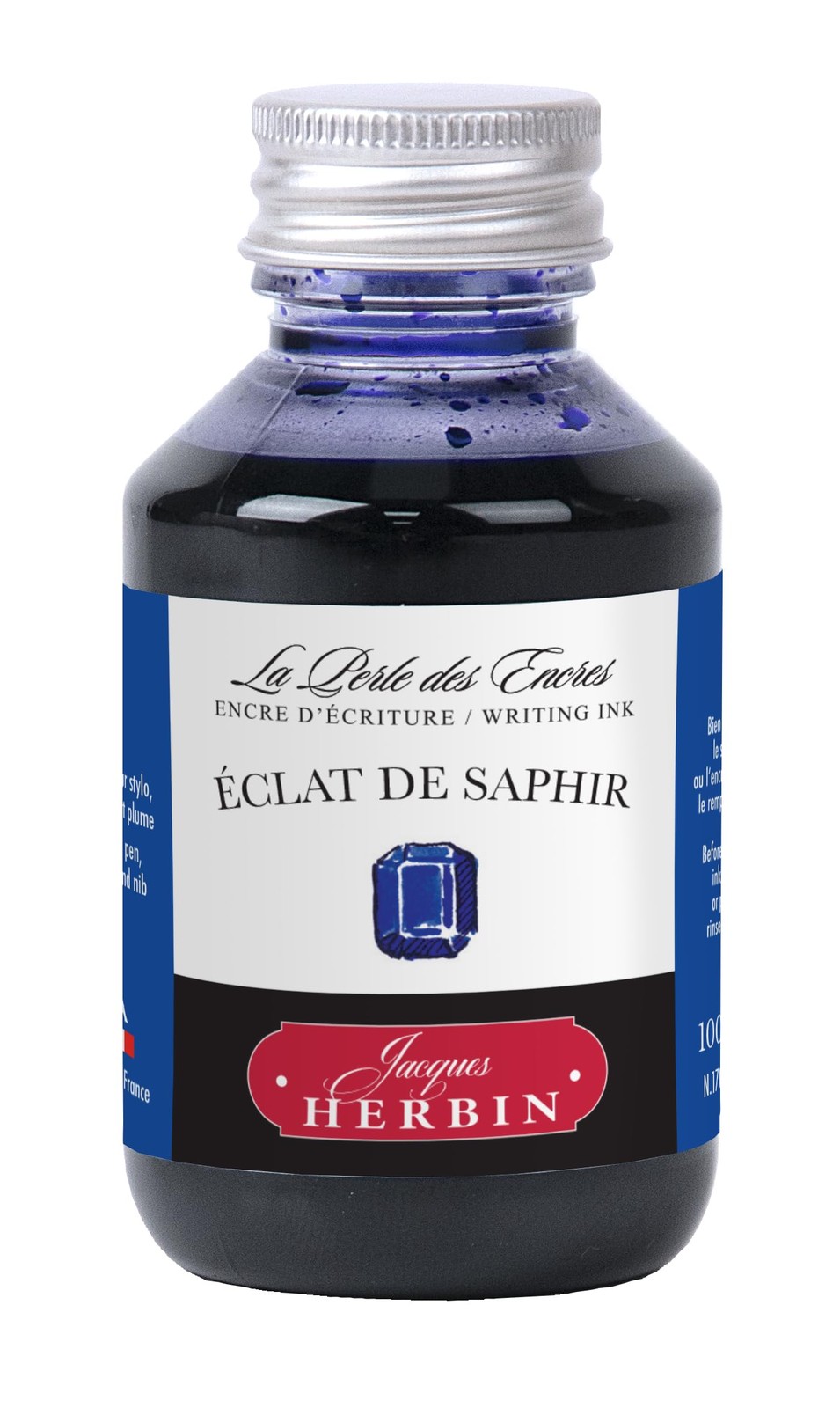 Flacon d'encre 100ml noir intense pour stylo-plume et roller 17016T