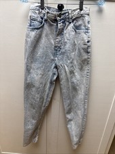 Vtg 80s 90s Stefano International Light Stone Acid Wash High Waist Jeans Size 6
