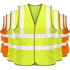 5X Yellow Hi Vis High Viz Visibility Vest Safety Waistcoat Jacket - 5 PACK