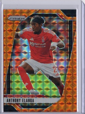 Anthony Elanga 2024-25 Panini Prizm EPL Orange Mosaic Prizm