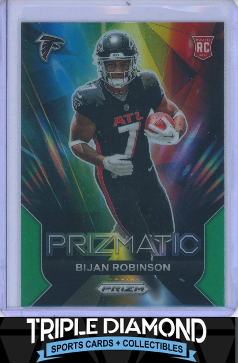 2023 Panini Prizm Bijan Robinson Rookie Prizmatic Green Prizm Falcons W227