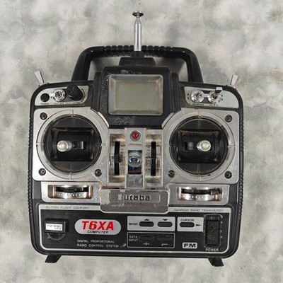 Futaba T6XA 6-Ch FM 72MHz RC Transmitter Untested/Parts No Battery Door