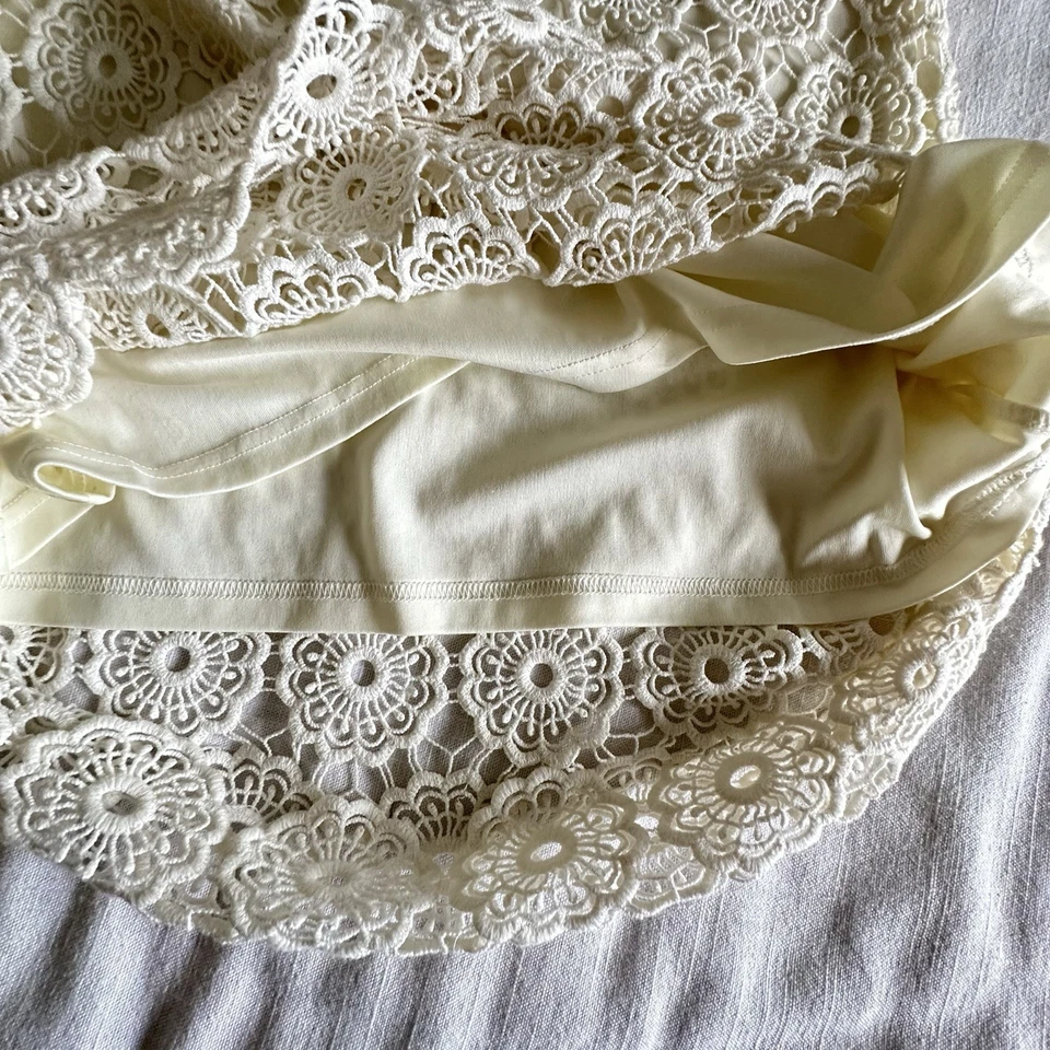 Lapis 钩针编织棉及膝拉女式裙子 M 码 Cottagecore 波西米亚 — 第 4/4 张图片