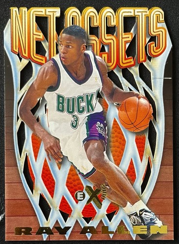 1996-97 Skybox E-X2000 Net Assets #1 Ray Allen Milwaukee Bucks HOF