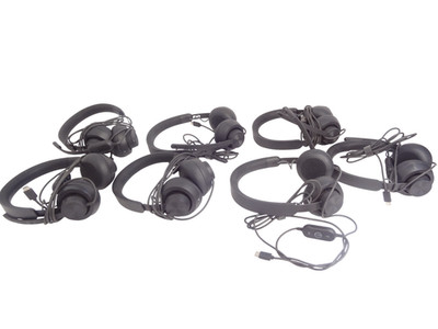 Lot of 7 Logitech LOGI ZONE WIRED USB-C NOISE CANCELLING HEADSETS W / Mic
