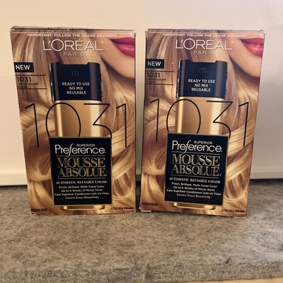 2 L'Oreal Paris Superior Preference Mousse Absolue Lightest 1031 Golden Blonde