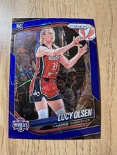2025 Panini Prizm WNBA Lucy Olsen Rookie Blue Velocity Prizm RC #104 Mystics