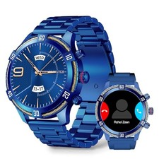 Smart Watch for Mentooth Answer/Make Call, 1.43" AMOLED Display Luxury Blue