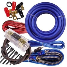 1/0 Gauge Power Amp Kit Up to 6500 Watts Premium Elite Pro Flexible RCA