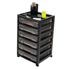 Grey 6-Tier Scrapbook Rolling Storage Cases 12"x12" - Fits 12"x12" Paper