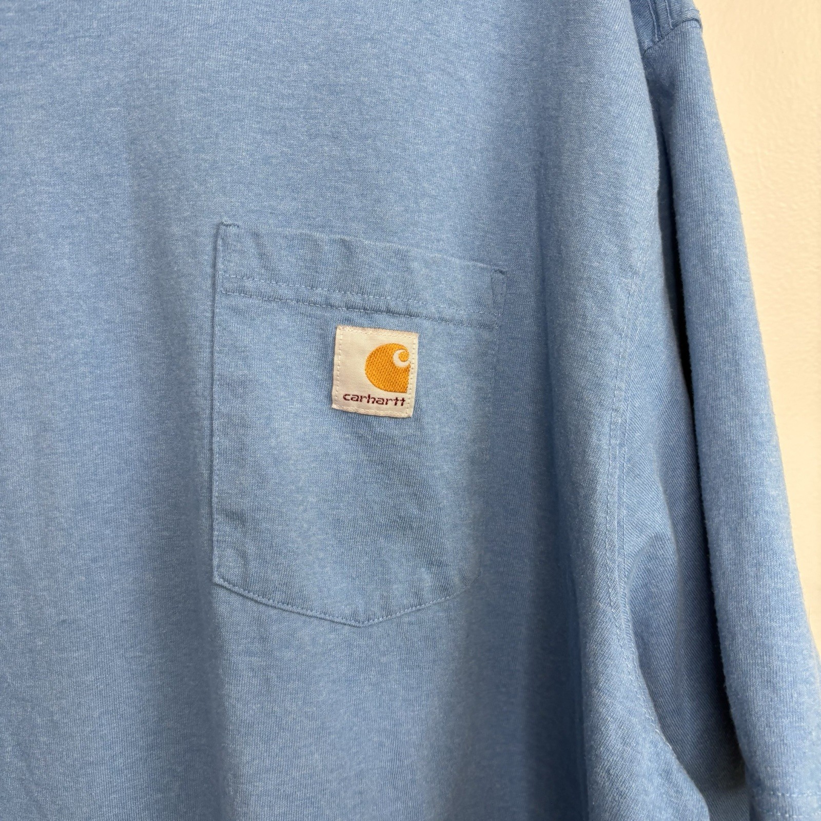 Carhartt Mens Tshirt 3XL Blue Loose Fit Short Sleeve Duck Dog Hunting Pocket thumbnail 3