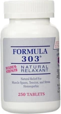 Dee Cee Labs Formula 303 Maximum Strength All-Natural Relaxant Tablets, 250... 