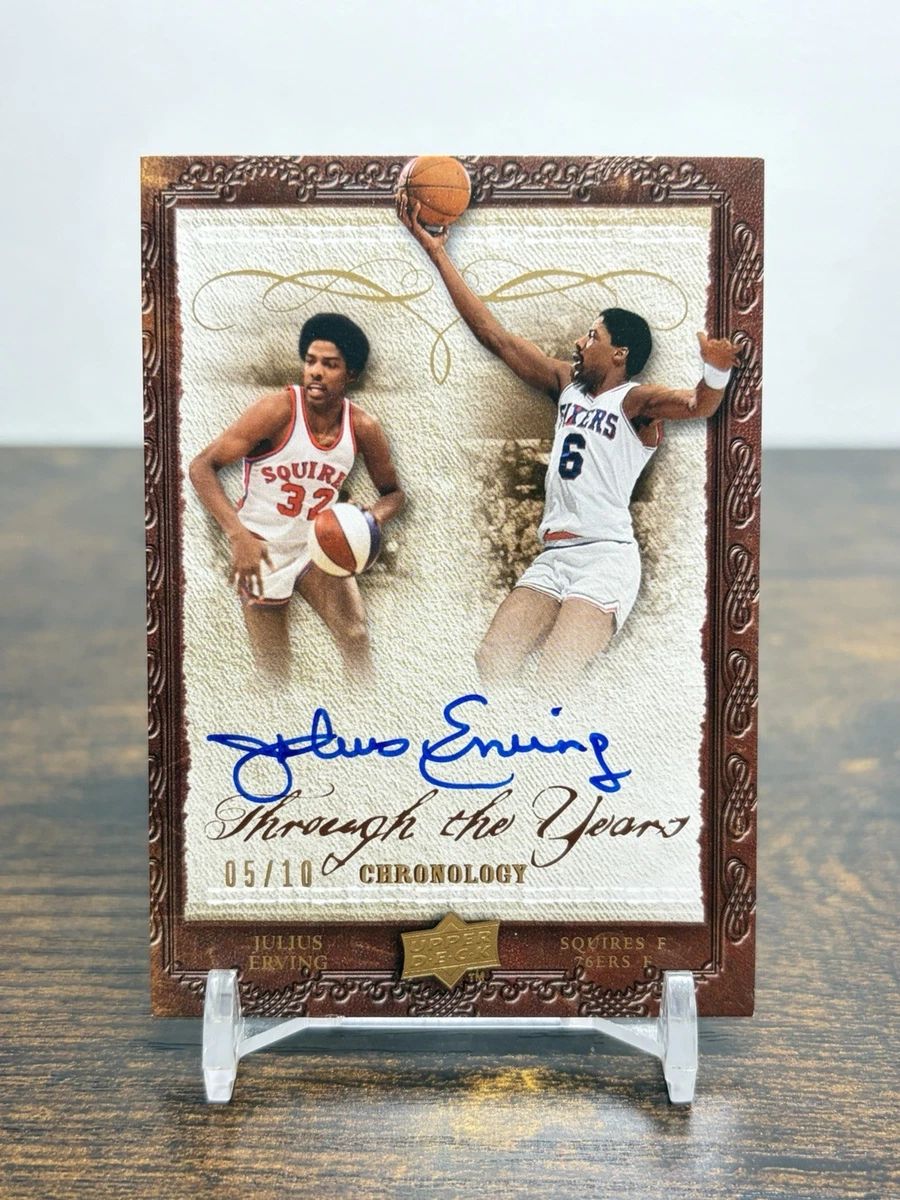 Upper Deck Julius Erving Basketball Autographed Sports Trading