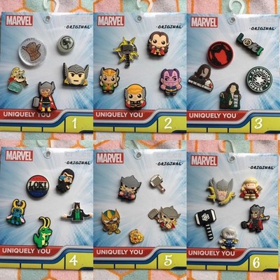 Handmade shoe charm accessories 5 Pack Set Marvel Loki Thor Thanos Infinity