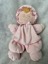Vintage Eden Plush Baby Doll, Pink with Satin Trim