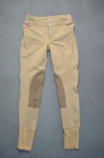 Equine Couture Children's Champion Zip Knee Patch Breeches size 12 Safar Taupe