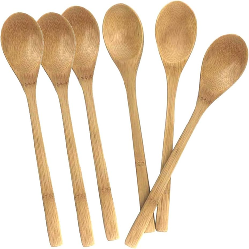 Bambus Löffel Set zum Essen Kochen Mischen Rühren, 9,6 Zoll Suppenlöffel Kochen - Bild 9 von 12