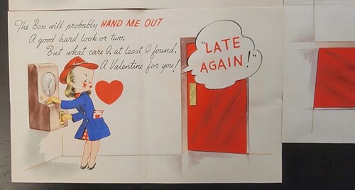 Juego de 3 tarjetas de felicitación del día de San Valentín de la década de 1940 sin usar The Gibson Art Company - Imagen 21 de 24