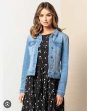 Forever New Womens Blue Denim Jacket Uk Size 14