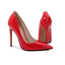 Occident Womens High Heels Pumps Faux Leather Club Party Wedding Slip On Shoes