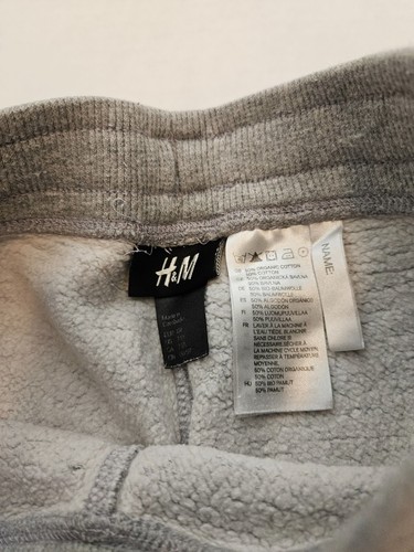 H&M Gray Sweatpants Girls Size 7/8 Organic Cotton Blend - Picture 2 of 4