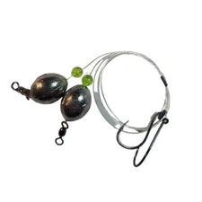 Sheepshead pre-tied rigs 2pk 30# fluorocarbon 1/4oz - 1oz you pick hooks