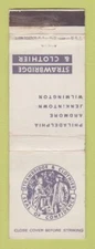 Matchbook Cover - Strawbridge & Clothier Philadelphia PA Department Store WORN