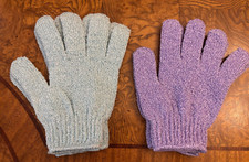 Exfoliating Spa Bath Gloves Shower Body Scrub Loofah Massage 2 pr.