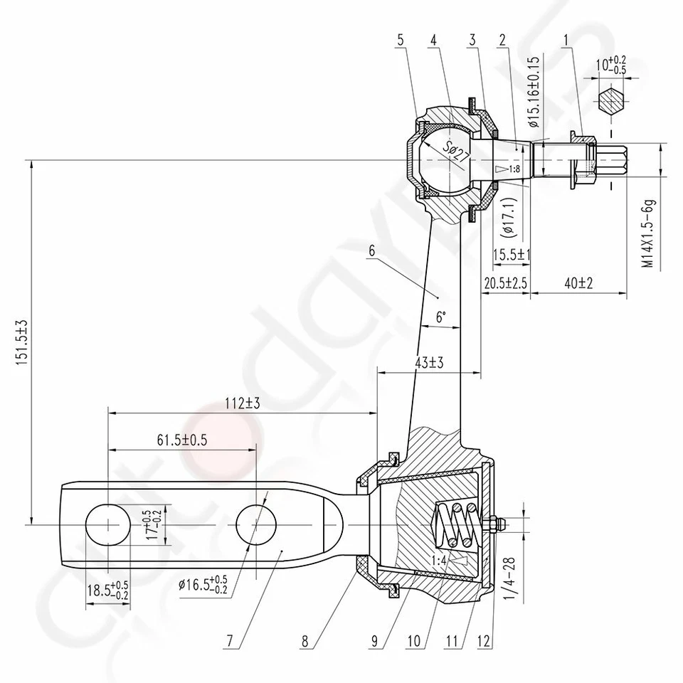 Kit de 2 piezas de dirección de brazo delantero Pitman y brazo ralentí para Dodge Ram 2500 2000-2002 2x2 Foto 3 de 4
