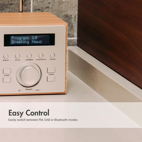 Digitalradio DAB DAB+ FM UKW Radiowecker Bluetooth Netzbetrieb Lautsprecher USB - Bild 5 von 7