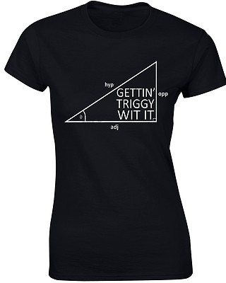 Mathe T-Shirt lustig Trigonometrie Mathematik Gettin' Triggy tailliert Lehrer