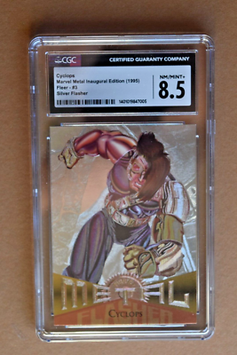 1995 Marvel Metal #3 Cyclops Silver Flasher Parallel Card CGC NM 