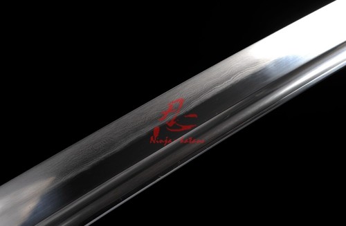 battle ready folded steel clay tempered Straight hamon jp katana sword sharpened - Bild 3 von 12