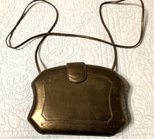 Vintage Barbara Bolan Small Leather Crossbody Purse Black 7X6 Minaudiere Bag