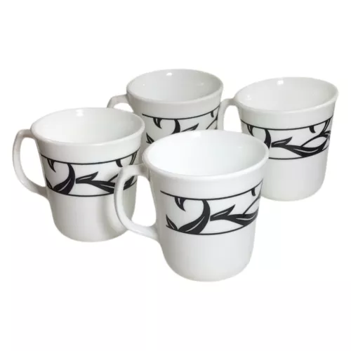 Set Of 4 Corning Corelle LYRICS Coffee Mugs Tea Cups 8 OZ. VTG