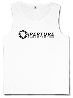 VINTAGE APERTURE LABORATORIES TANK TOP FITNESS - Science Logo Labs Game Portal